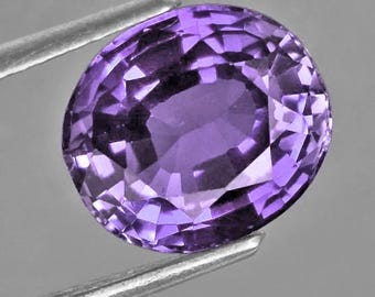 Saphir violet naturel ovale 5 x 4 mm [Clarté VVS irréprochable] Pierres précieuses naturelles en vrac extraites de la terre pour bijoux de qualité supérieure, couleur douce