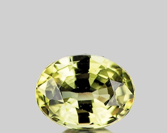 Natural Canary Yellow Sapphire 0.58ct 6x4.5 mm Oval Cut Faceted Flawless-VVS Clarity Natural Gemstone Earthly Mined From Madagascar