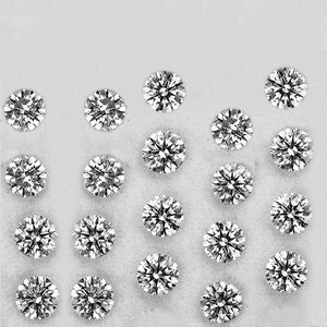 2.00 mm Round Diamond Cut 20 pieces Natural White Zircon [Flawless-VVS] Natural Loose Gemstone Superb Brilliancy for Jewelry Ring Craft