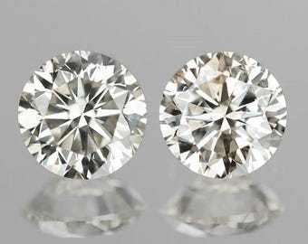 Natural Champagne Diamond 2.50 mm – 2 pcs Round Cut, C1 Color, VVS to VS Clarity, Superb Luster, Earth-Mined Accent Stones