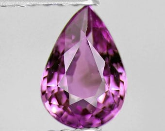 Natural Pink Purple Sapphire – 1.02ct, 8x5 mm Pear Cut, Flawless–VVS Clarity, Earth-Mined Loose Gemstone for Fine Jewelry