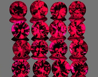 1.40 mm 60 pieces Natural Red Ruby from Burma Flawless-VVS Clarity Round Cut Natural Earthly Mined Loose Gemstone