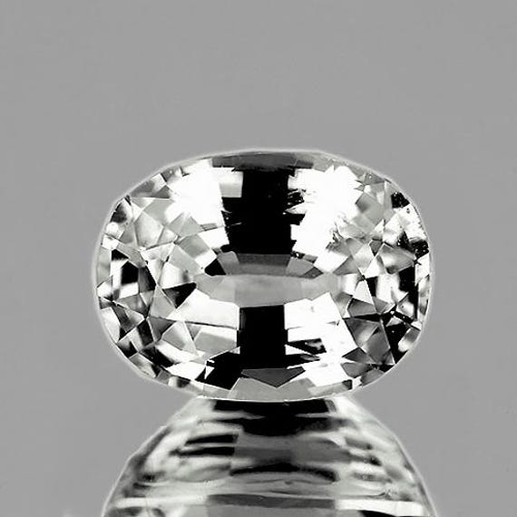 Zaffiro bianco naturale taglio ovale 5x4 mm {0,48 ct} [purezza VVS