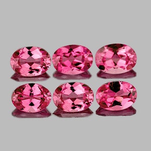 Natural Padparadscha Pink Tourmaline 4x3 mm 6 pcs Oval Faceted Loose Gemstone [IF-VVS]