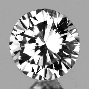 Naturlig vit safir 4 mm 1 styck Rund fasetterad slipning VVS Clarity Lös ädelsten, Jordbrytning