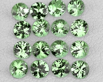 Natural Green Sapphire 1.8 mm 30 pieces Flawless-VVS Clarity Earthly Mined Loose Gemstone For Jewelry