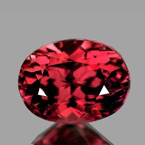 Natural Intense Orange Pink Rhodolite Garnet – 8x6 mm {1.55ct} Oval Faceted, Flawless–VVS Clarity, Earth-Mined Loose Gemstone for Jewelry