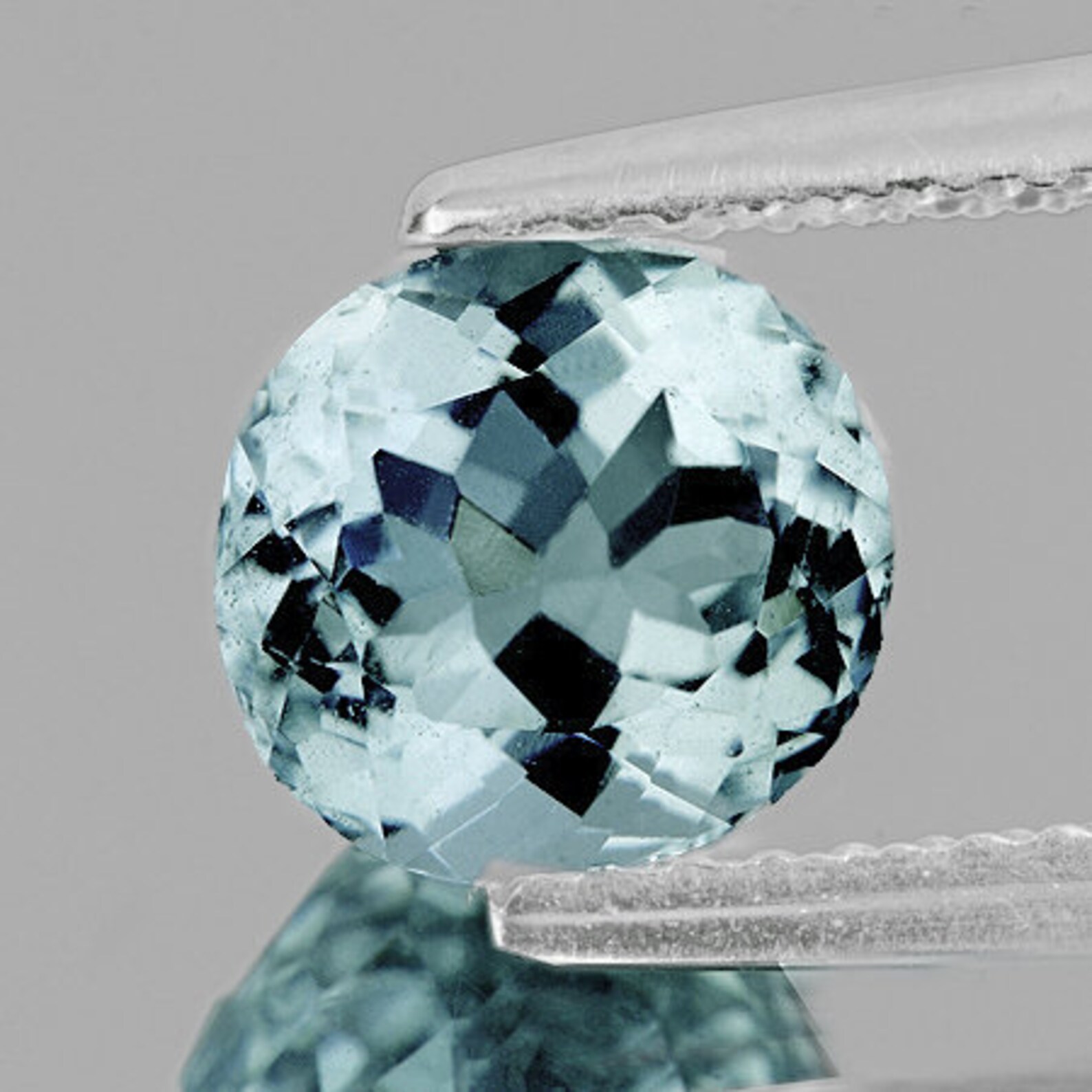 Natural Sky Blue Aquamarine 9.8x9.4 Mm 3.17cts Semiround Etsy