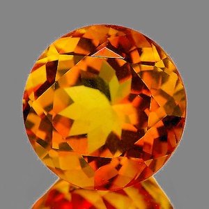 Natural Orange Citrine 6 mm 1 piece Round Faceted Cut Flawless-VVS Clarity Earthly Mined Loose Gemstone