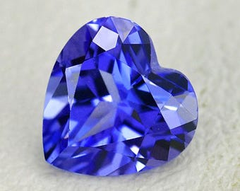 6,00 mm Cuore 1 pezzo Tanzanite blu viola intenso naturale [Flawless-VVS] Pietra preziosa sciolta estratta dalla terra AAA per gioielli