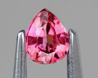 Natural Intense Pink Sapphire 0.30 ct – 5x4 mm Pear Cut, Flawless to VVS Clarity, Heated, Earth-Mined Gemstone from Madagascar for Jewelry