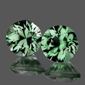 4.20 mm 2 pieces Round Natural Blue Green Sapphire [Flawless-VVS Clarity] Superb Brilliancy Natural Loose Gemstone For Jewelry from Ceylon