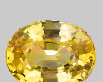 Natural Yellow Sapphire – 5.5x4 mm 0.68ct Oval Cut, Flawless–VVS Clarity, AAA Luster, Earth-Mined Gemstone from Ceylon