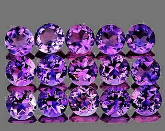 Natural Purple Amethyst 3 mm 30 pieces Round Faceted Cut Flawless-VVS Earthly Mined Loose Gemstone