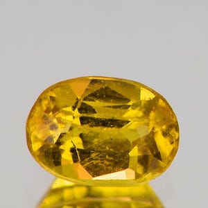 5.5x4 mm Oval 0.60ct Natural Intense Yellow Sapphire [VS Clarity] Natural Loose Gemstone from Madagascar for Jewelry Ring