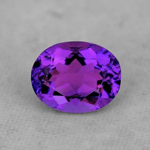 8 x 6 mm oval 1 styck naturlig lila ametist [Felfri-VVS klarhet] naturlig lös ädelsten från Afrika intensiv färg topp klarhet för smycken
