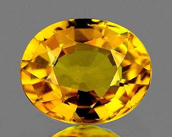 Natural Yellow Sapphire – 5.5x4.5 mm 0.62ct Oval Cut, Flawless–VVS Clarity, AAA Luster, Earth-Mined Gemstone from Ceylon