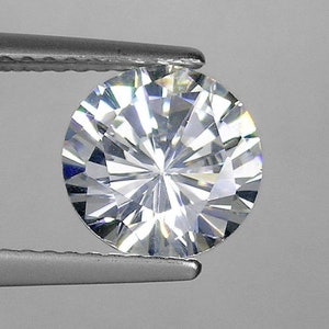 Natural White Zircon 7 mm 1 piece Round Faceted Cut VS Earthly Mined Loose Gemstone [Natural Zircon Not Cubic Zircon]