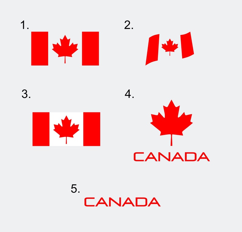 Canada Flag Decals Canada Decals Canadian Flag Various Etsy Canada