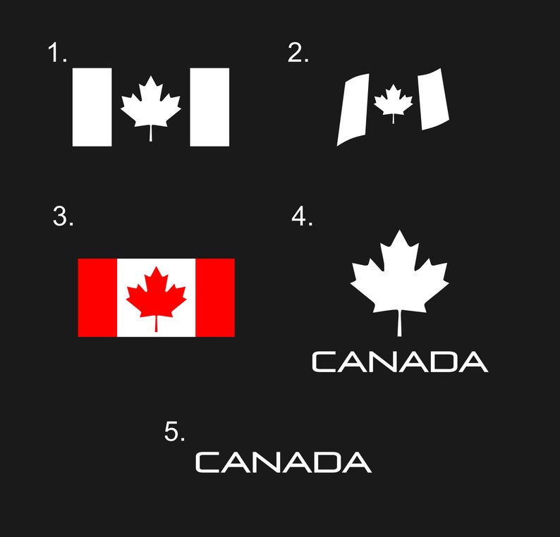 Canada Flag Decals Canada Decals Canadian Flag Various Etsy Canada
