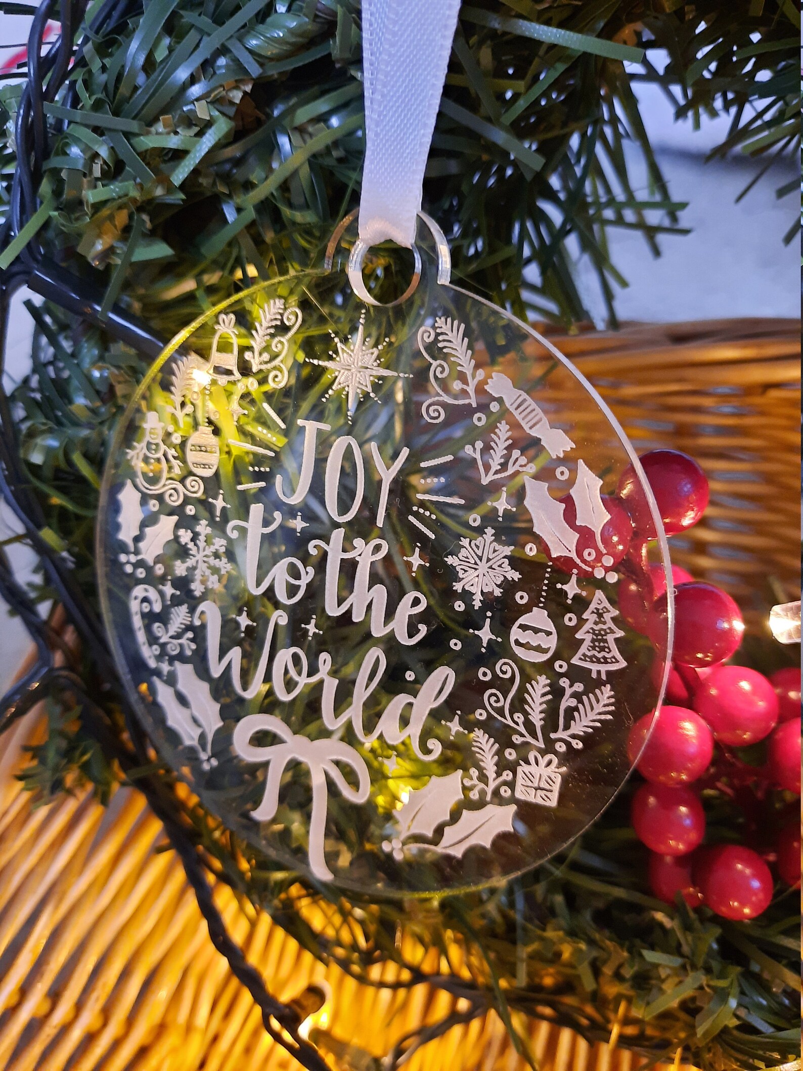 Joy to the World Christmas Decoration Hand Designed Tree  Etsy