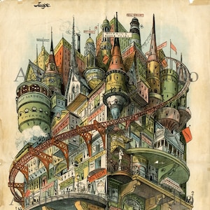 What We Are Coming To, Judge Magazine Circa 1895, Ready to Frame, 19th Century Color Drawing, Archival Giclée Print
