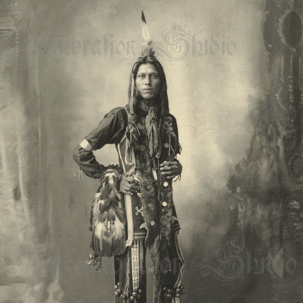 Dust Maker, Circa 1898, Ponca Tribe, Nebraska, Early American Photograph, Rare American Indian Archival Photo