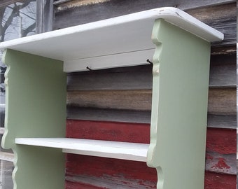 Cottage Style Hanging Bookshelf, 19th Century Original, Victorian Bookcase, Artist Library Shelf, Handmade