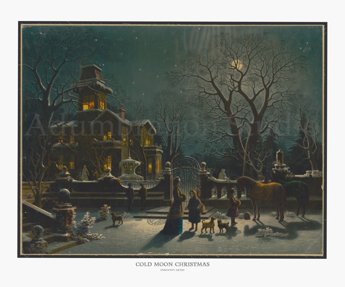 Cold Moon Christmas 1899 Victorian Housescape Ready for - Etsy Finland