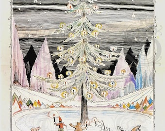 Christmas 1934, by J.R.R. Tolkien, Norwegian Christmas, Boxing Day, Archival Giclée Print