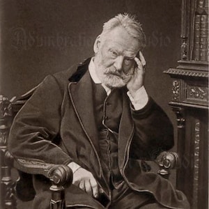Victor Hugo Portrait, Circa 1875 Daguerreotype, Romantic Literature, French Poet, Romanticism Archival Print