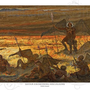 Satan Awakening His Legions, Estella Canziani, Army of Satan, The Devil, Lucifer, Archival Print