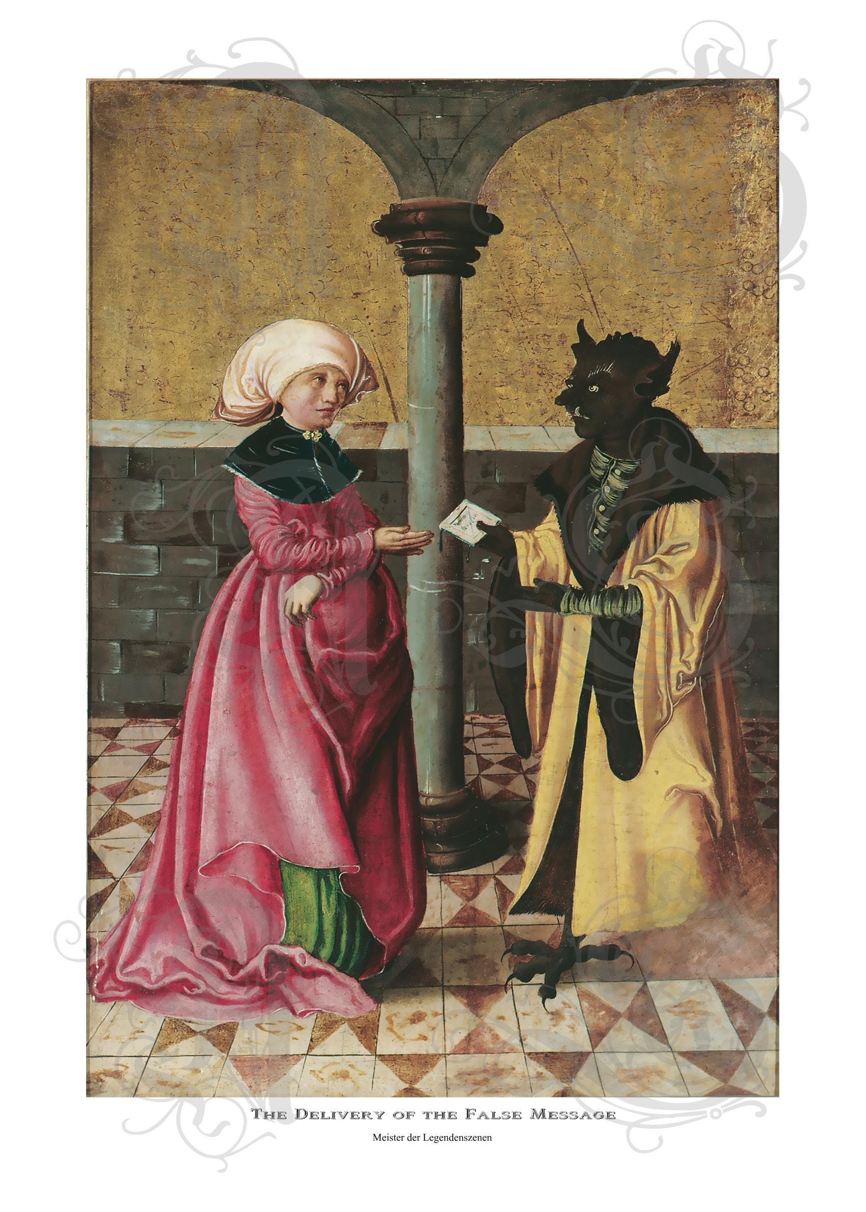 The Delivery of the False Message by the Devil, by Meister Der