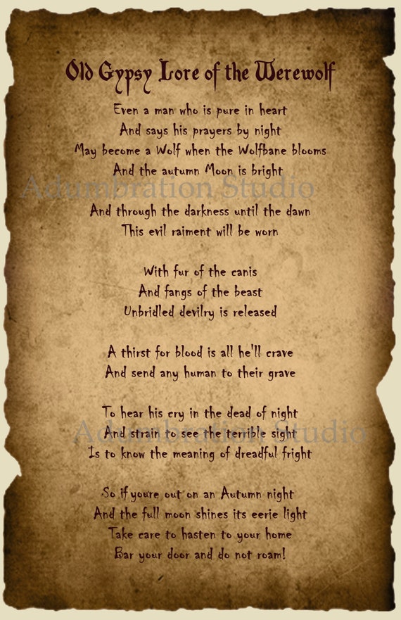 Rum Riley The Werewolf's Prayer Lyrics