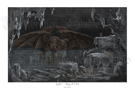 Lucifer - King of Hell by Gustave Dore, Dante's Inferno, the Devil