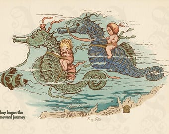 Snugglepot y Little Ragged Blossom, Little Ragged Blossom, May Gibbs, Ilustración de fantasía de la sabana, 1920 Impresión giclée de archivo