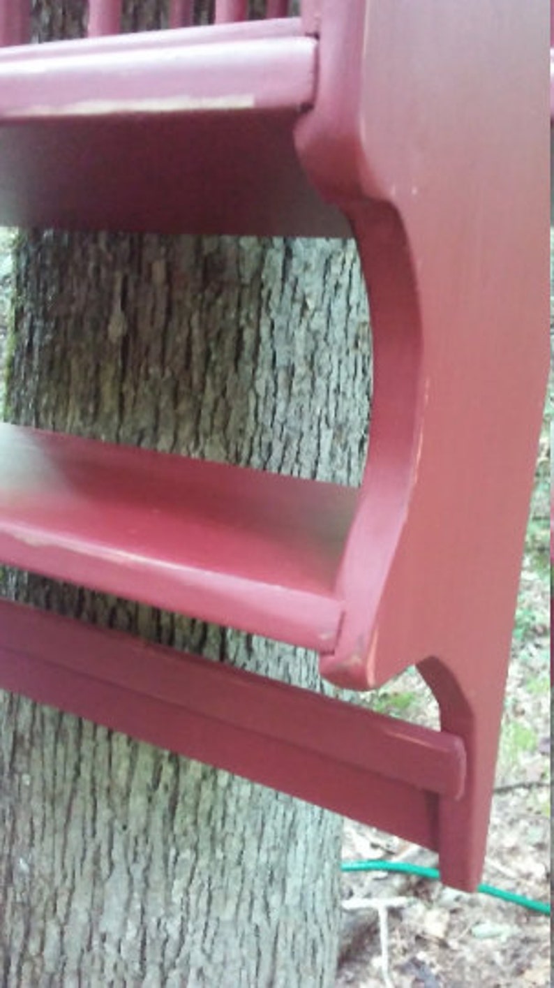 Farmhouse Plate Rack With Primitive Towel Rung, Hanging Plate Rack ...