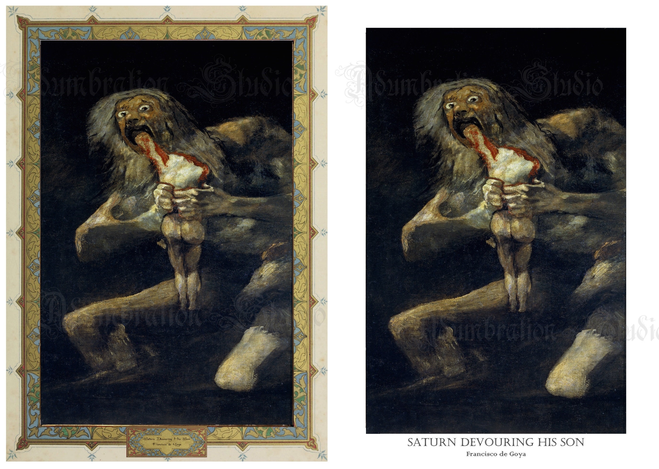 Goya Macabre Folio, Ghostly Vision, Saturn, St. Francis Borgia, Bewitched Man, Colossus, Fates, He-goat, Witches' Flight, Witches' Sabbath - Etsy Goya Macabre Folio, Ghostly Vision, Saturn, St. Francis Borgia, Bewitched Man, Colossus, Fates, He-goat, Witches' Flight, Witches' Sabbath - Etsy