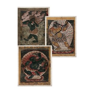 Ancient Tibetan Demon Folio,  Buy 1, 2 or all 3, Deception, Hate, Gluttony, Ancient Demoness, Rare Archival Print set, Unique Gift