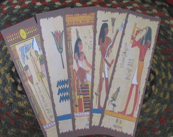 Egyptian Bookmark Set, Ancient Egyptian Priestess, Priest, Love, Magician, Ancient Egypt, Gift Set, Party Favors, Gifts Under 15.00