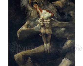 Saturn Devouring His Son, Francisco de Goya, Mythology, Titan