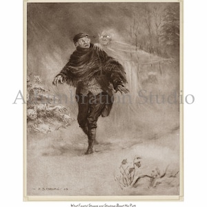 Ichabod Crane by Frederick Simpson Coburn, 1899, Sleepy Hollow, Instant Digital Print, Print Download, INSTANT DOWNLOAD