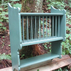 Hanging Plate Rack, Adaptation of 18th Century Original, Early American Plate Drying Rack, Colonial Kitchen Rack, Handmade