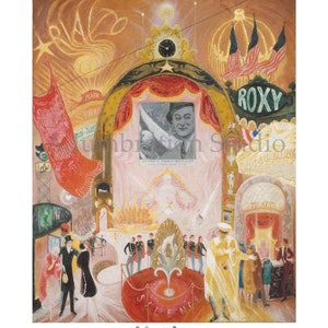The Cathedrals of Broadway, New York Mayor Jimmy Walker, 1929 by Florine Stettheimer, Modernist Painting, Archival Print