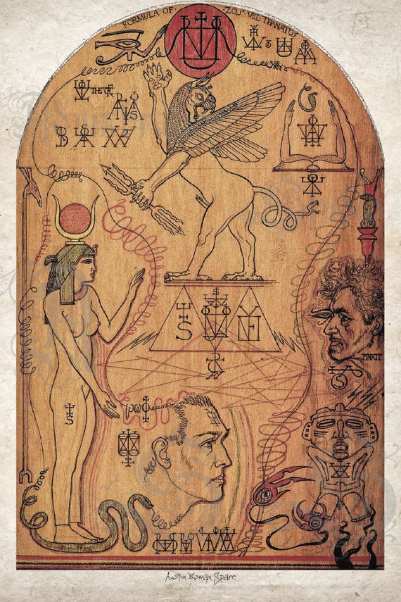 Formula of Zos Vel Thanatos, by Austin Osman Spare