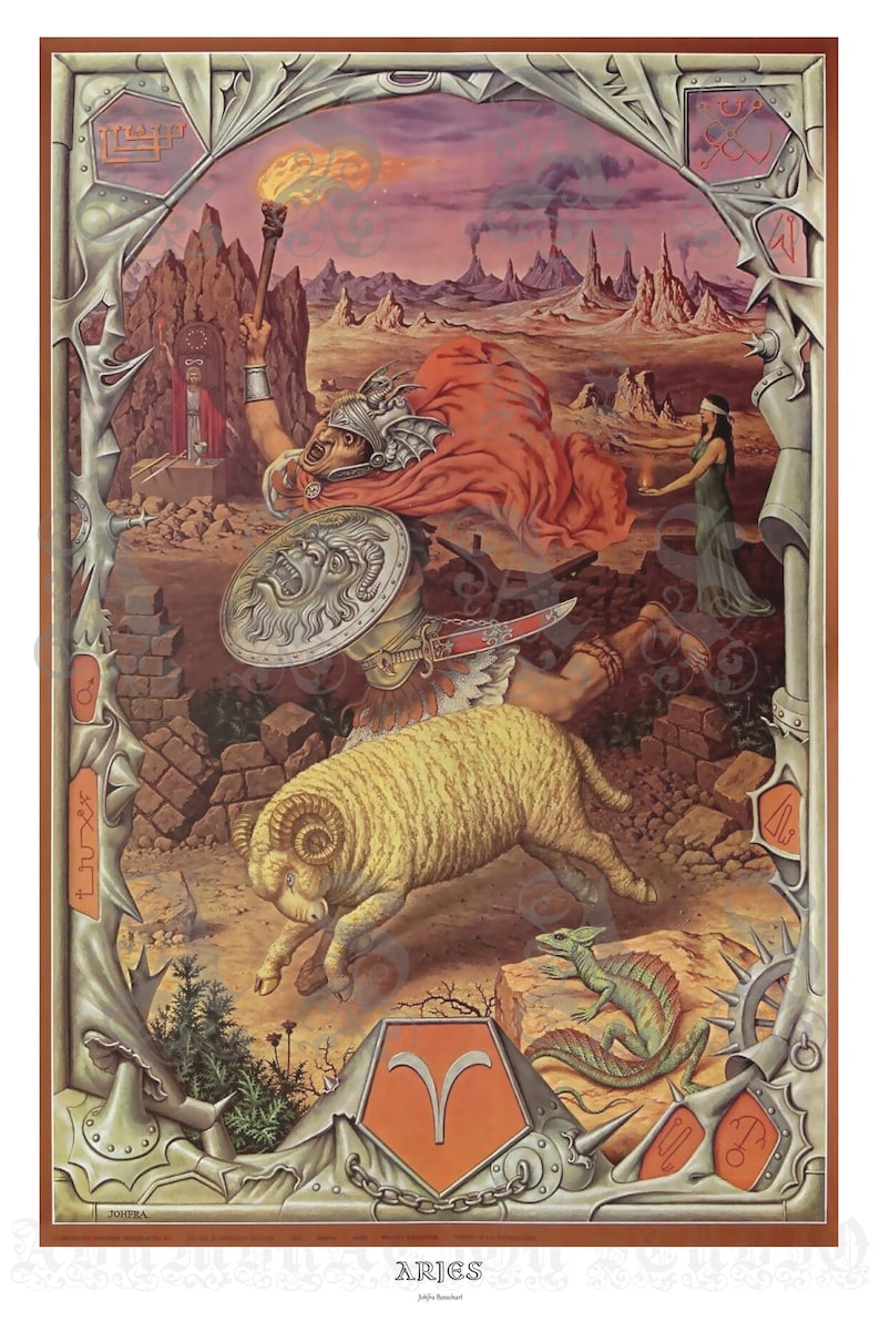 Johfra Bosschart Zodiac Series Folio 1 or Gift Set of 12 Prints, All 12 ...