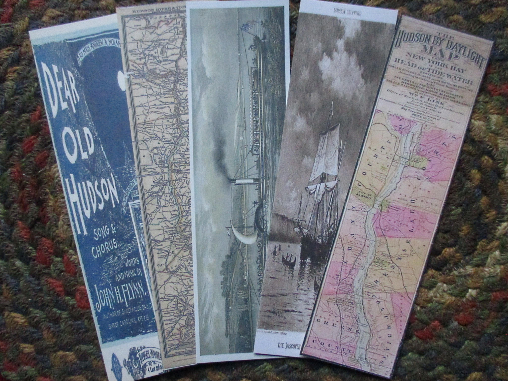 Hudson River Bookmark Set, Book Lovers Gift, Party Favors, Old Maps ...