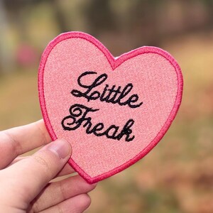 Little Freak Iron on Patch, Handmade Embroidered Patch, Punk Rock Jacket, Girlfriend Gift, Daddy’s Girl