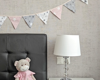 Handmade Cotton Star Bunting: Pastel Nursery Garland