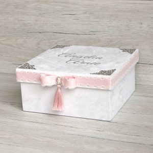 Blanco terciopelo caja de dinero caja de regalo de boda ducha de regalo caja de regalo Hen fiesta caja de regalo caja de regalo caja decorada caja de bebé ducha caja de regalo
